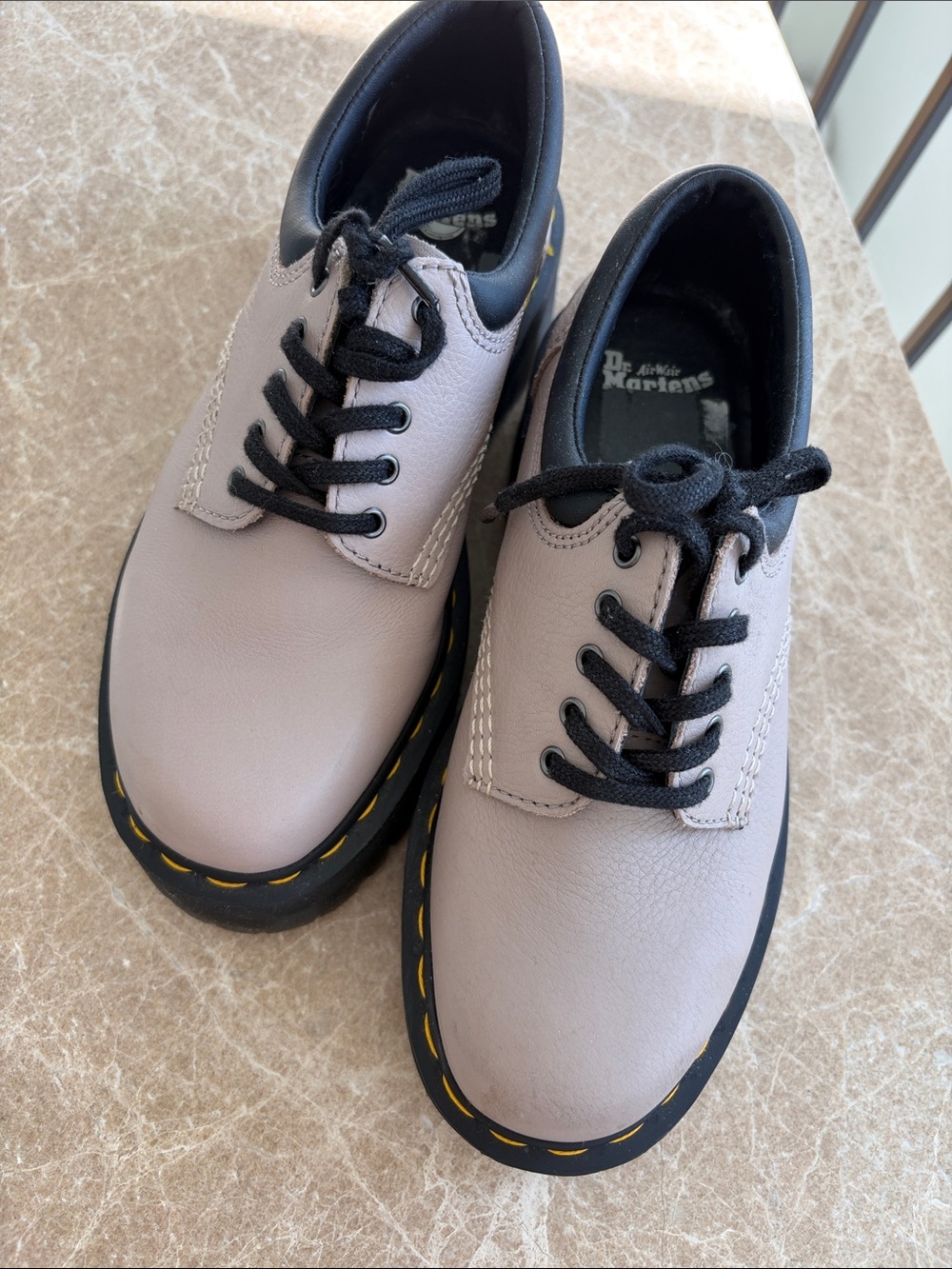 Dr. Martens Kids Lilac and Black 3-Eye Lace-Up Sneakers